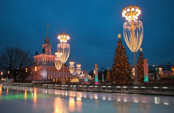 Moskou, Russische Federatie - 14 december 2019. Enorme schaatsen een — Stockfoto