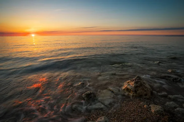 Прекрасный Закат Над Океаном Восход Солнца Море — стоковое фото