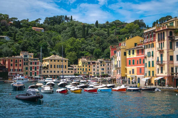 Impresionante Vista Panorámica Portofino Una Las Ciudades Costeras Más Bellas — Foto de Stock