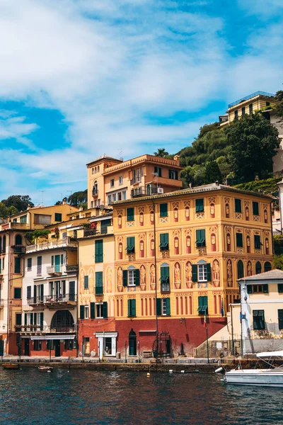 Impresionante Vista Panorámica Portofino Una Las Ciudades Costeras Más Bellas — Foto de Stock