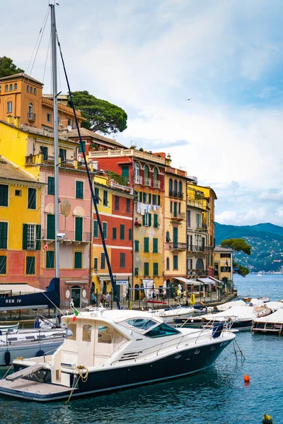 Landschappelijk Uitzicht Portofino Een Van Meest Populaire Kustdorpen Aan Italiaanse — Stockfoto
