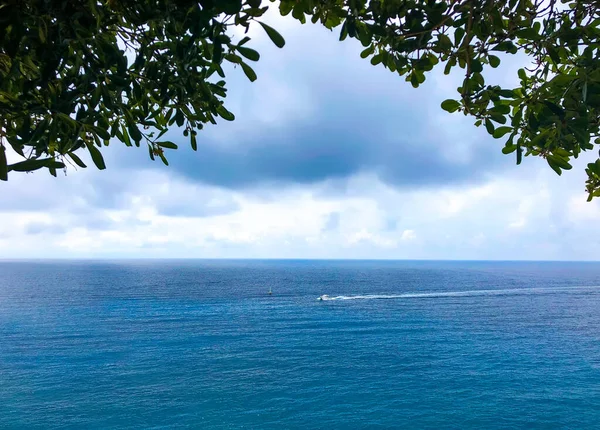 Superbe Vue Panoramique Sur Mer Méditerranée Visible Randonnée Cinque Terre — Photo