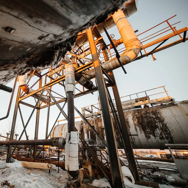 Destruido Por Separador Equipo Para Separación Aceite Planta Tratamiento Modular — Foto de Stock