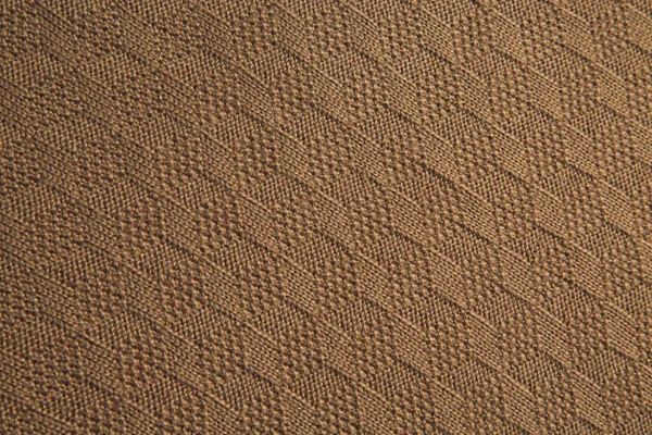 Tekstur Rajutan Coklat Produk Dari Wol Handwork — Stok Foto
