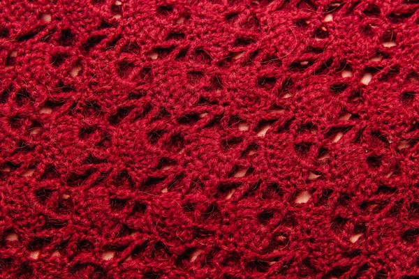Roze Wol Gebreide Stof Met Textuur Handwerk — Stockfoto