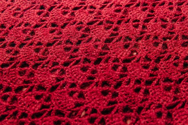 Wol Merah Muda Rajutan Kain Dengan Tekstur Handwork — Stok Foto