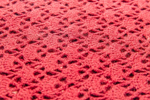 Gestrickter Stoff Aus Rosa Wolle Mit Textur Handarbeit — Stockfoto