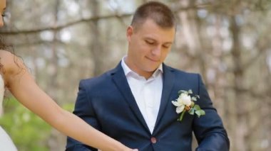 Gelin ve damat poz ahşap