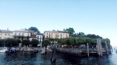 Stresa, İtalya - 13 Eylül 2017: Görünüm Isola Bella su