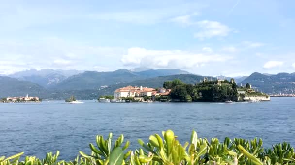 Blick auf isola bella. — Stockvideo