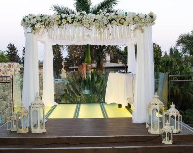 Yahudi Hupa, düğün putdoor .