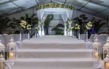 Yahudi Hupa, düğün putdoor .