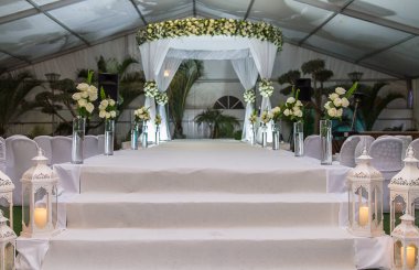 Yahudi Hupa, düğün putdoor .