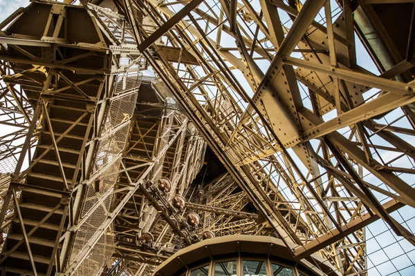 Vew Van Eiffeltoren Van Onderen Parijs Frankrijk — Stockfoto