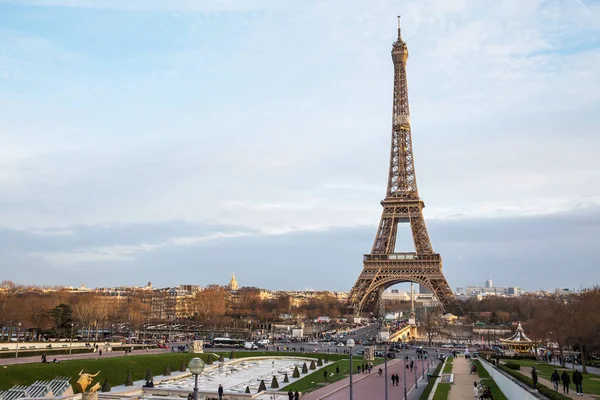 Paris France December 2019 Paris Street View Famous Paris Eiffel — Stock Photo, Image