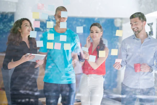 Negocio Puesta Marcha Planificación Gestión Concepto Personas Feliz Equipo Creativo — Foto de Stock