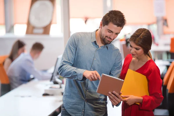 Startup Business People Group Working Everyday Job Modern Coworking Office — Stock Photo, Image