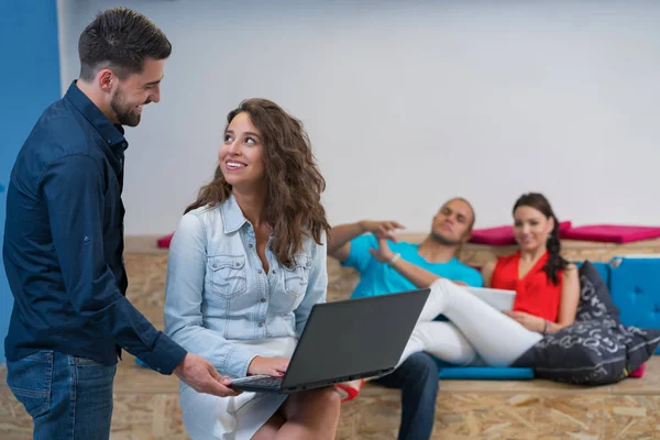 Start Business People Gruppe Arbeitet Täglich Modernen Büro — Stockfoto