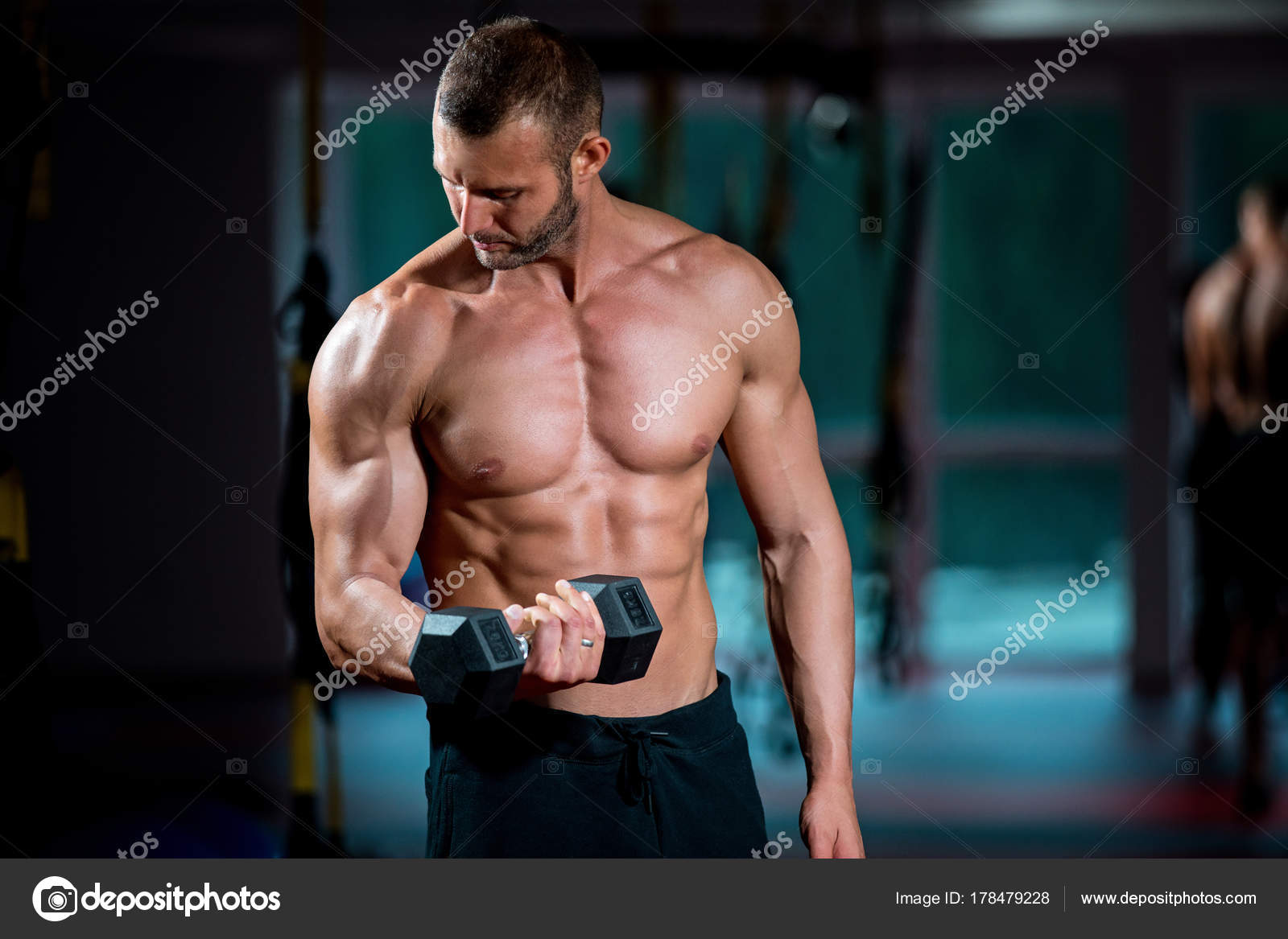 Handsome Strong Man Beautiful Body Doing Exercises Gym Stock Photo by ©Ancikainfot 178479228 Handsome Strong Man Beautiful Body Doing Exercises Gym Stock Photo by ©Ancikainfot 178479228