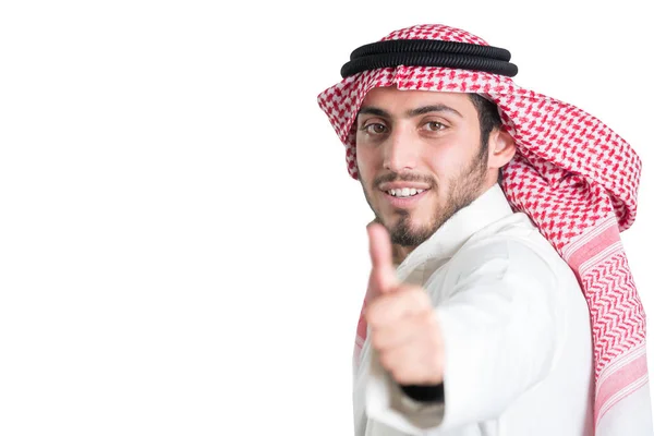 Mladí Arabové Buisnisman Izolovaný Konceptuální — Stock fotografie