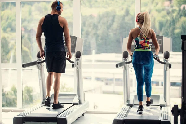 Esporte Fitness Estilo Vida Tecnologia Conceito Pessoas Close Mulheres Homens — Fotografia de Stock