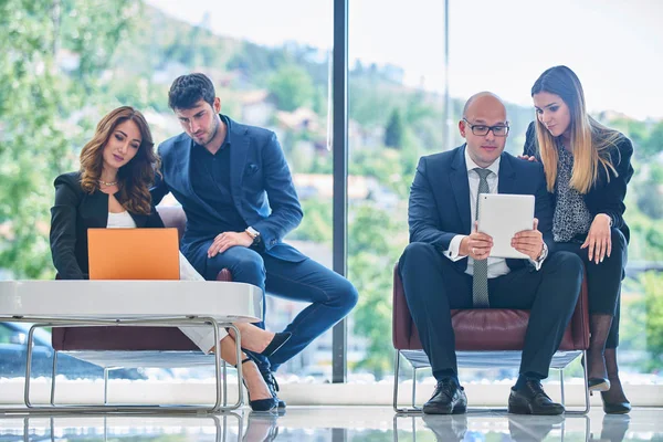 Corporate Business Team Manager Meeting Close — Stock Photo, Image