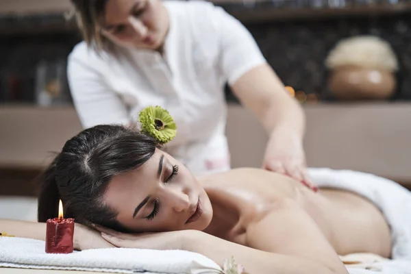 Volný Čas Žena Spa Salonu — Stock fotografie