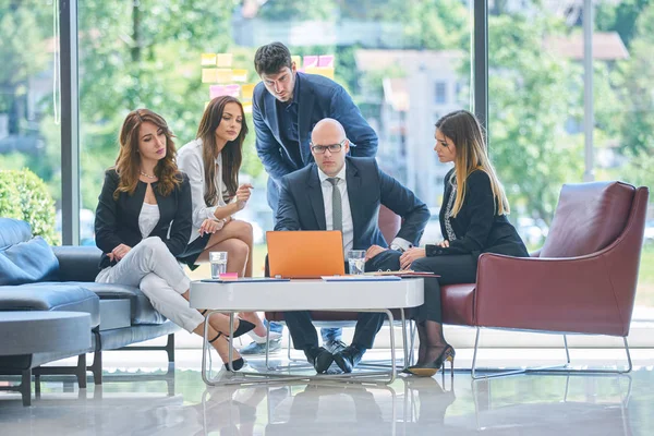 Equipe Negócios Corporativa Gerente Uma Reunião Close — Fotografia de Stock