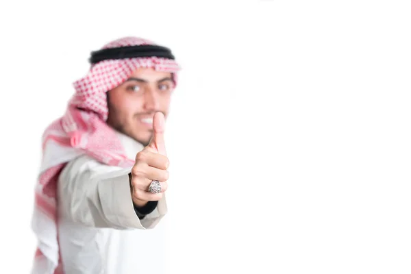 Junger Arabischer Geschäftsmann Isoliert Auf Weiß — Stockfoto