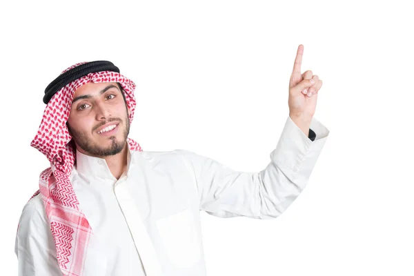 Young Arab Pointing Concept Isolated — Stock Photo, Image