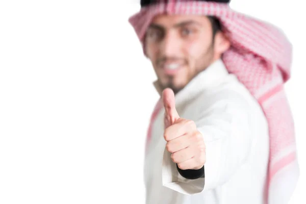 Junger Arabischer Kaufmann Vereinzelt Konzeptionelle — Stockfoto