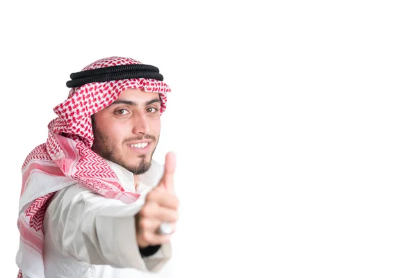 Young Arab Buisnisman Isolated Conceptual — Stock Photo, Image