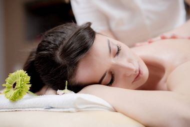 Boş zaman. Kaplıca salonundaki kadın.