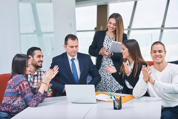 Startup Business People Grupo Trabajo Diario Oficina Moderna — Foto de Stock