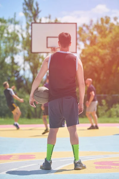 Basket Spelare Sport Gaming Taktik Koncept — Stockfoto