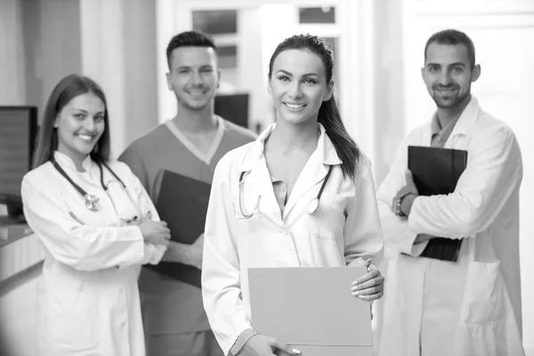 Κλινική Επάγγελμα Άνθρωποι Υγειονομική Περίθαλψη Και Ιατρική Αντίληψη Ευτυχισμένη Ομάδα — Φωτογραφία Αρχείου