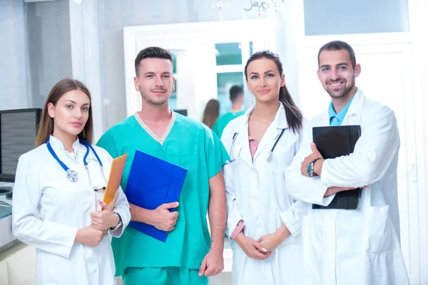 Clínica Profesión Personas Cuidado Salud Concepto Medicina Grupo Feliz Médicos — Foto de Stock