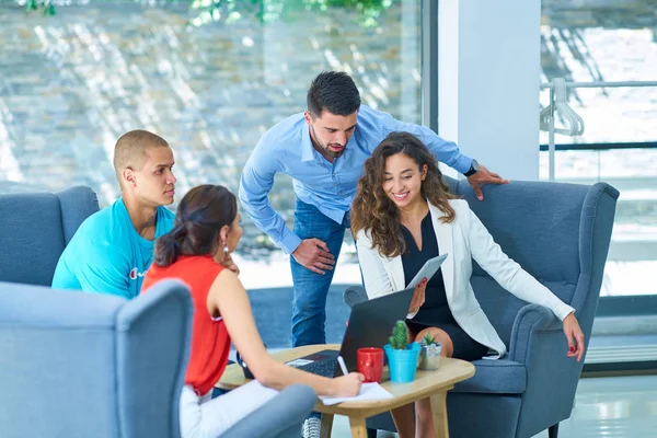 Startup Business People Group Working Everyday Job Modern Office — Stock Photo, Image