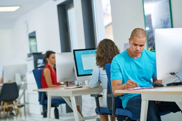 Start Business People Gruppe Arbeitet Täglich Modernen Büro — Stockfoto