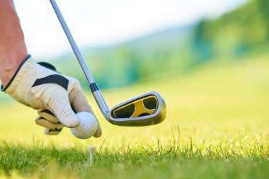 Yaz güneşli golf alanı                       