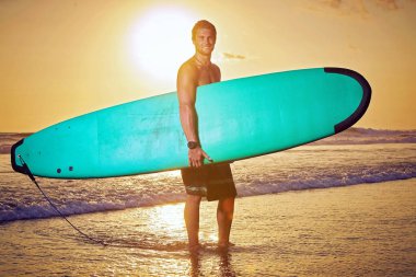 sörfçü günbatımı okyanus plaj bali Adası, Endonezya