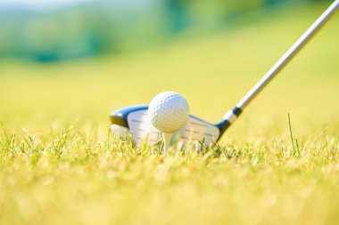 Yaz güneşli golf alanı                       