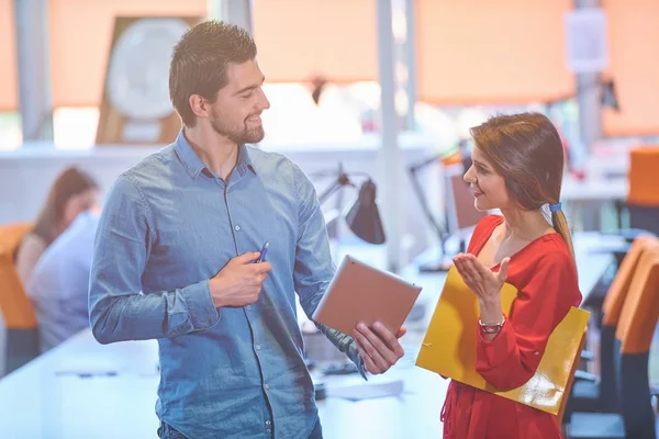 Startup Business People Group Working Everyday Job Modern Coworking Office — Stock Photo, Image