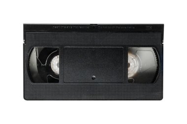 Beyaz arka planda izole edilmiş filmleri izlemek için VHS video kaseti, video kaset.
