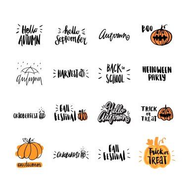  Sonbahar tema üzerinde 16 çizilmiş yazıt.