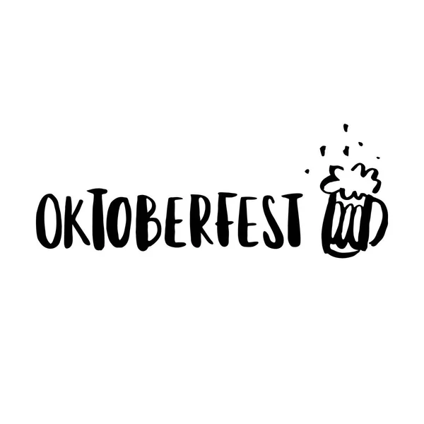 Inchiostro "Oktoberfest" con birra astratta . — Vettoriale Stock