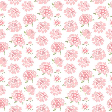 Şirin peonies ile Seamless Modeli