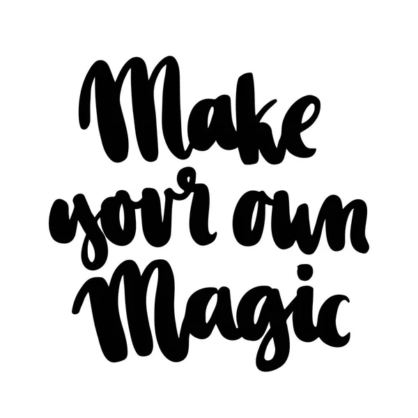 Kaart met inscriptie "Make-je eigen magic!" — Stockvector