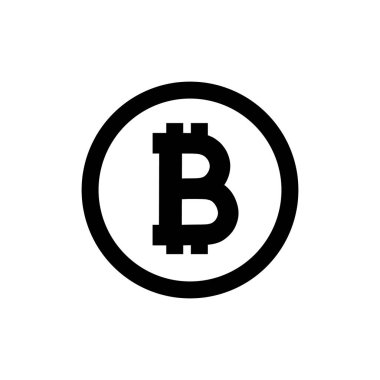 Bitcoins simgesi beyaz arka plan üzerinde