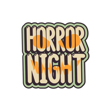 Çizgi roman tarzı yazıt - korku gecesi.
